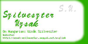 szilveszter uzsak business card